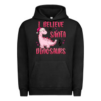 Pigment Black i believe in santa & dinosaurs pink Urban Hoodie - MaliasSmallBusiness