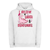 Pigment Lunar Rock i believe in santa & dinosaurs pink Urban Hoodie - MaliasSmallBusiness
