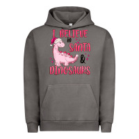 Pigment Tornado i believe in santa & dinosaurs pink Urban Hoodie - MaliasSmallBusiness
