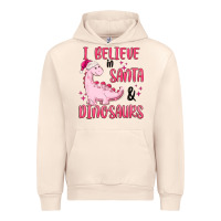 Sandshell i believe in santa & dinosaurs pink Urban Hoodie - MaliasSmallBusiness