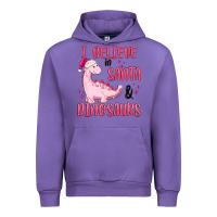 Tulip i believe in santa & dinosaurs pink Urban Hoodie - MaliasSmallBusiness