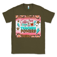Army Green coffee gives me teacher powers tumbler Classic Tee - BundleAndBundleShop