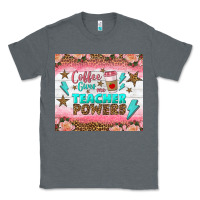 Charcoal Heather coffee gives me teacher powers tumbler Classic Tee - BundleAndBundleShop
