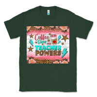 Sports Green coffee gives me teacher powers tumbler Classic Tee - BundleAndBundleShop