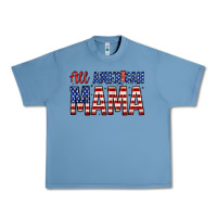 Pebble Blue all american mama zillion Urban Heavy Tee - Zillion Design Studio