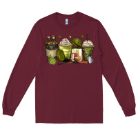 Burgundy army coffee cups Long Sleeve Tee - Zillion Design Studio
