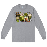 Heather Grey army coffee cups Long Sleeve Tee - Zillion Design Studio