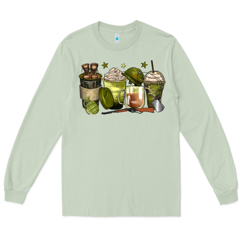 Army Coffee Cups Long Sleeve Tee by Zillion Design Studio | Teevron