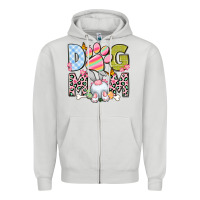 Dove Grey Easter Dog Mom Easter Day Zipper Hoodie - Neo Western
