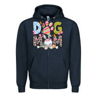 Navy Easter Dog Mom Easter Day Zipper Hoodie - Neo Western