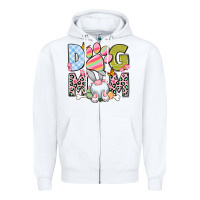 White Easter Dog Mom Easter Day Zipper Hoodie - Neo Western