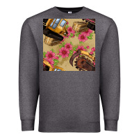 Charcoal Heather trencher chain seamless pattern Premium Sweatshirt - BundleAndBundleShop