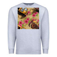 Heather Grey trencher chain seamless pattern Premium Sweatshirt - BundleAndBundleShop