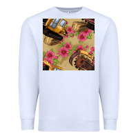 White trencher chain seamless pattern Premium Sweatshirt - BundleAndBundleShop
