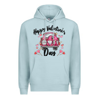Blue Mist happy valentine's day gnome truck Premium Hoodie - MaliasSmallBusiness