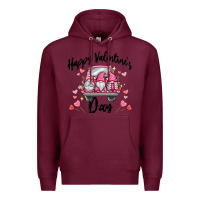 Burgundy happy valentine's day gnome truck Premium Hoodie - MaliasSmallBusiness