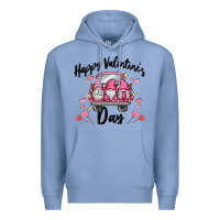 Colony Blue happy valentine's day gnome truck Premium Hoodie - MaliasSmallBusiness
