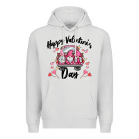 Dove Grey happy valentine's day gnome truck Premium Hoodie - MaliasSmallBusiness