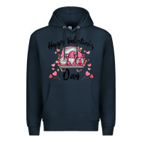 Navy happy valentine's day gnome truck Premium Hoodie - MaliasSmallBusiness