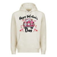 Oatmeal Heather happy valentine's day gnome truck Premium Hoodie - MaliasSmallBusiness