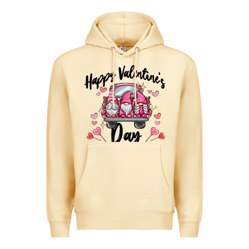 Happy Valentine's Day Gnome Truck Premium Hoodie by MaliasSmallBusiness | Teevron