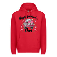 Red happy valentine's day gnome truck Premium Hoodie - MaliasSmallBusiness