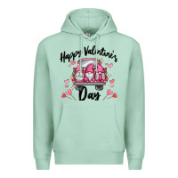 Seafoam happy valentine's day gnome truck Premium Hoodie - MaliasSmallBusiness