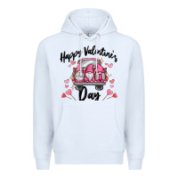 White happy valentine's day gnome truck Premium Hoodie - MaliasSmallBusiness