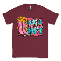 Burgundy life is better in boots Classic Tee - Zillion Design Studio