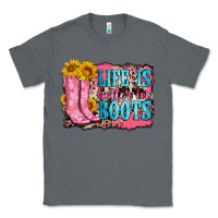 Charcoal Heather life is better in boots Classic Tee - Zillion Design Studio