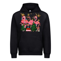 Black christmas flamingos Urban Hoodie - MaliasSmallBusiness