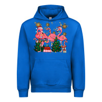 Cobalt christmas flamingos Urban Hoodie - MaliasSmallBusiness