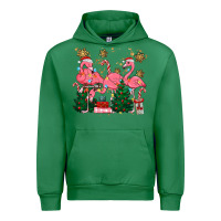 Emerald christmas flamingos Urban Hoodie - MaliasSmallBusiness