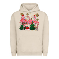 Pigment French Oak christmas flamingos Urban Hoodie - MaliasSmallBusiness