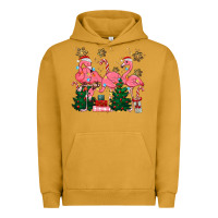 Pigment Peanut Butter christmas flamingos Urban Hoodie - MaliasSmallBusiness