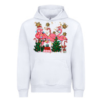 White christmas flamingos Urban Hoodie - MaliasSmallBusiness