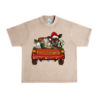 French Oak Merry Christmas Truck Farm Animals Urban Heavy Tee - RanaPortraitStore