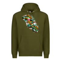 Army Green Baja California Sur State Of Mexico Map Premium Hoodie - RanaPortraitStore