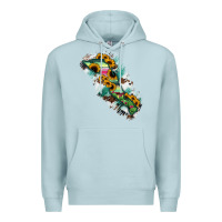 Blue Mist Baja California Sur State Of Mexico Map Premium Hoodie - RanaPortraitStore