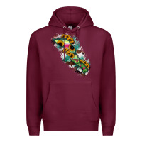 Burgundy Baja California Sur State Of Mexico Map Premium Hoodie - RanaPortraitStore