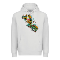 Dove Grey Baja California Sur State Of Mexico Map Premium Hoodie - RanaPortraitStore
