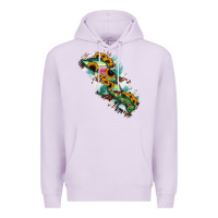Lilac Baja California Sur State Of Mexico Map Premium Hoodie - RanaPortraitStore
