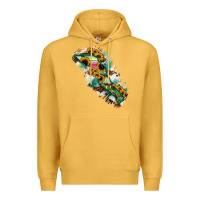 Mustard Baja California Sur State Of Mexico Map Premium Hoodie - RanaPortraitStore