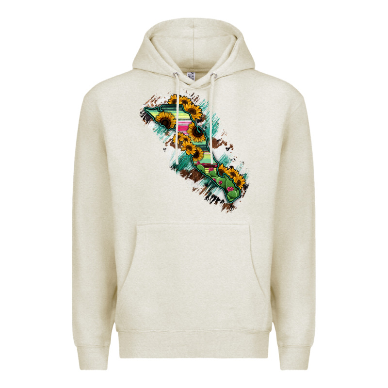Baja California Sur State Of Mexico Map Premium Hoodie by RanaPortraitStore | Teevron