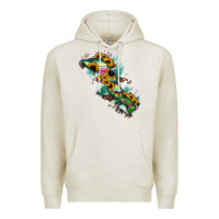 Oatmeal Heather Baja California Sur State Of Mexico Map Premium Hoodie - RanaPortraitStore