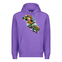 Purple Baja California Sur State Of Mexico Map Premium Hoodie - RanaPortraitStore