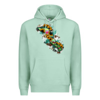 Seafoam Baja California Sur State Of Mexico Map Premium Hoodie - RanaPortraitStore