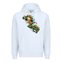 White Baja California Sur State Of Mexico Map Premium Hoodie - RanaPortraitStore
