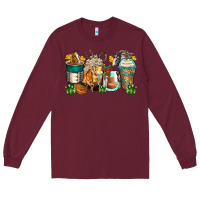 Burgundy horses coffee cups Long Sleeve Tee - Zillion Design Studio
