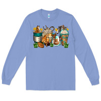 Colony Blue horses coffee cups Long Sleeve Tee - Zillion Design Studio